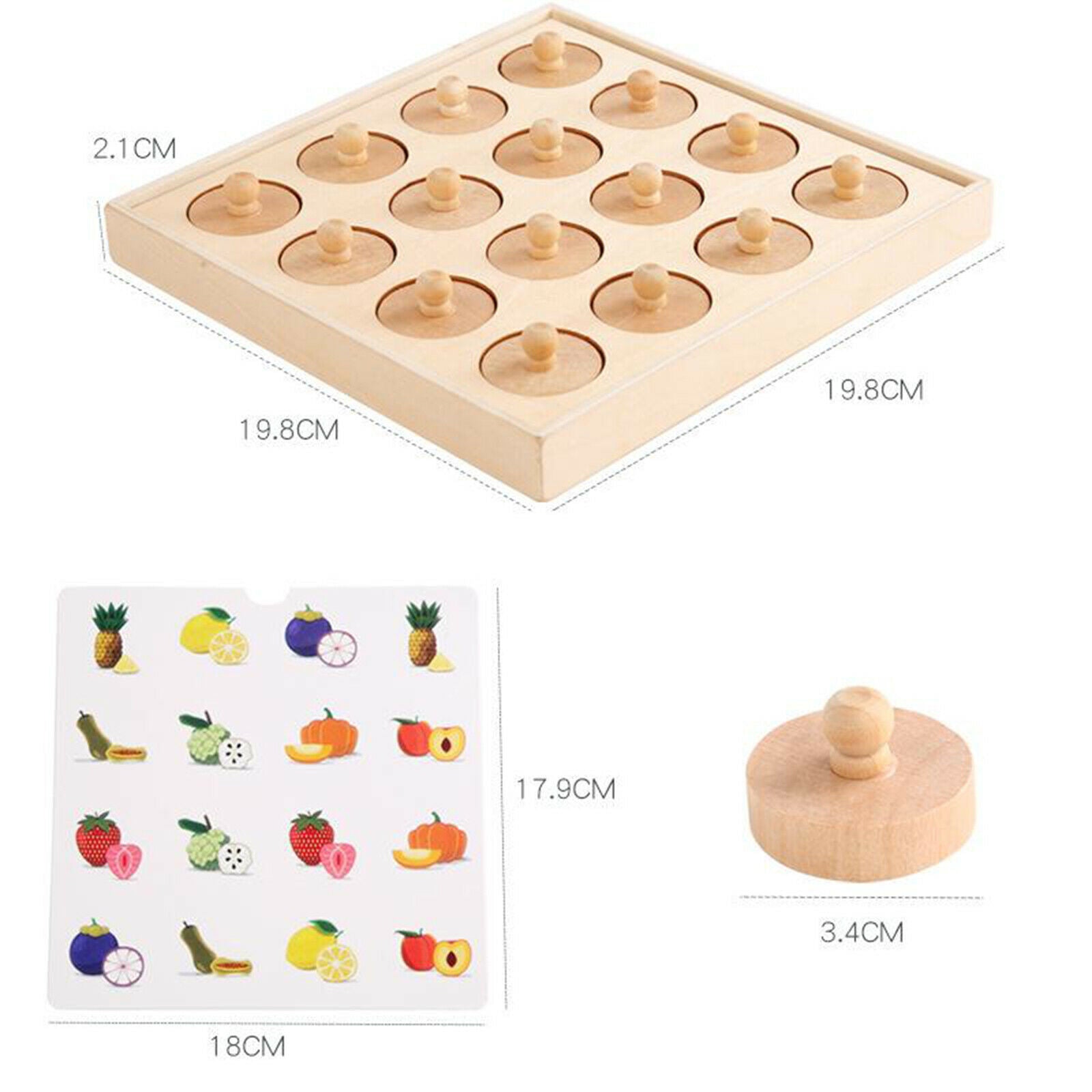Early Education Puzzle Toys Kids Wooden Memory Matching Chess Game Puzzle