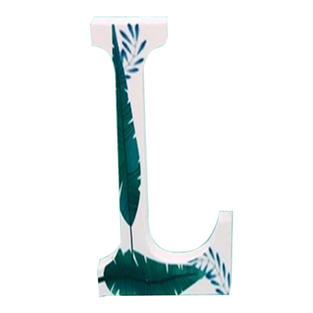 Wooden Creative DIY Tropical Plant Decorative Crafts Letters Random Capitals