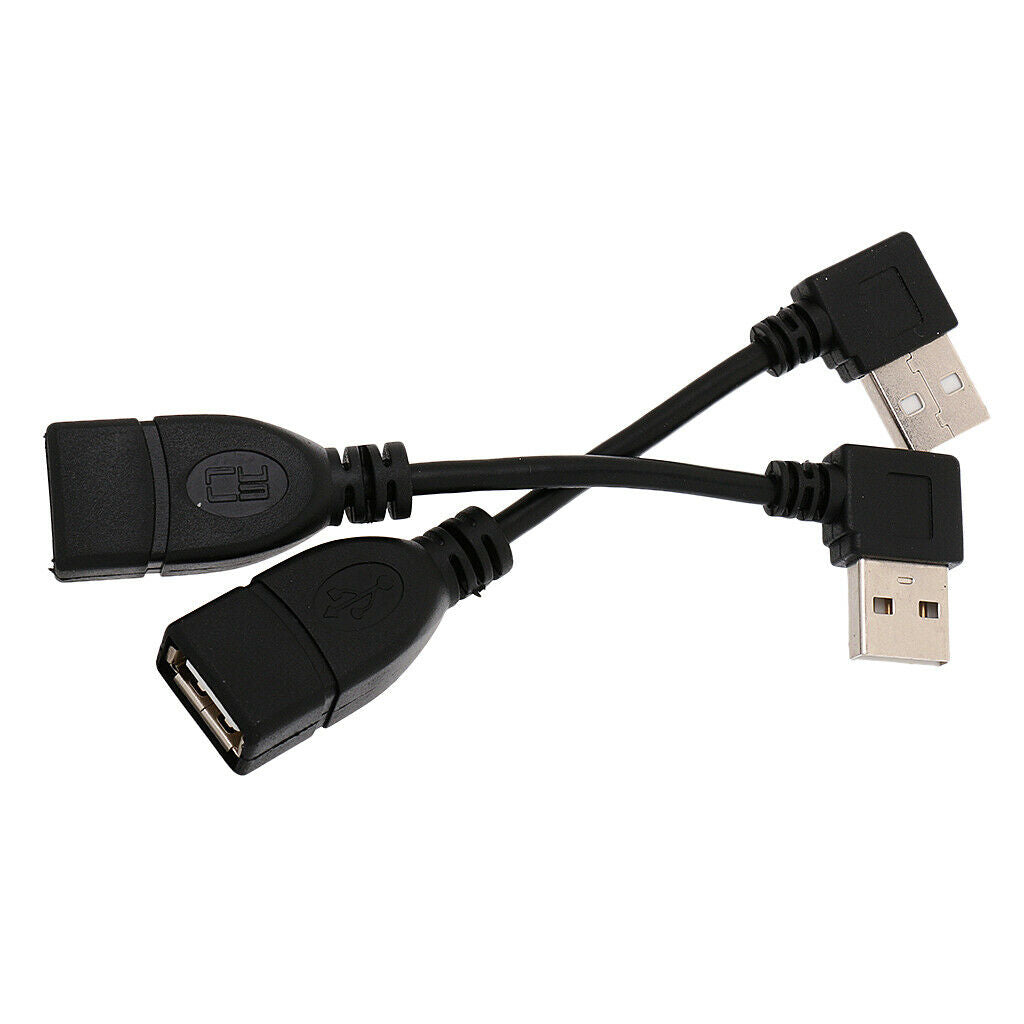 USB 2.0 A Male To Female Angle 90 Degree Extension Adapter Converter Cable