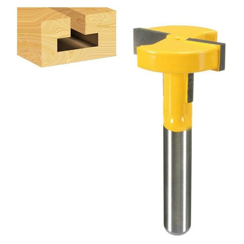 1/4Inch Shank T-Slot Slotting Router Bit Straight Edge Groove Forming Milling Y2