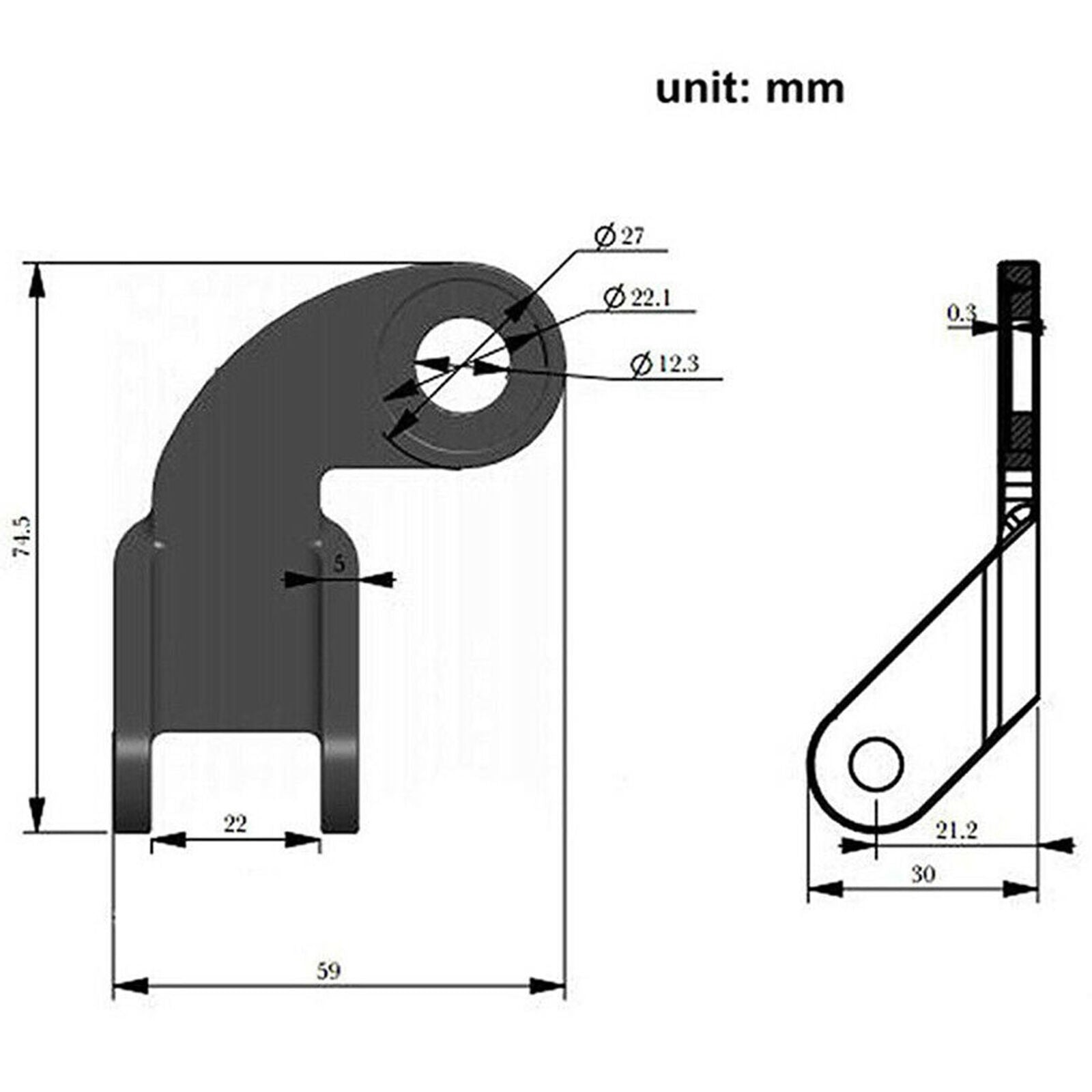 Bicycle Bike Steel Trailer Coupler Attachment Angled Elbow For Burley Trailers