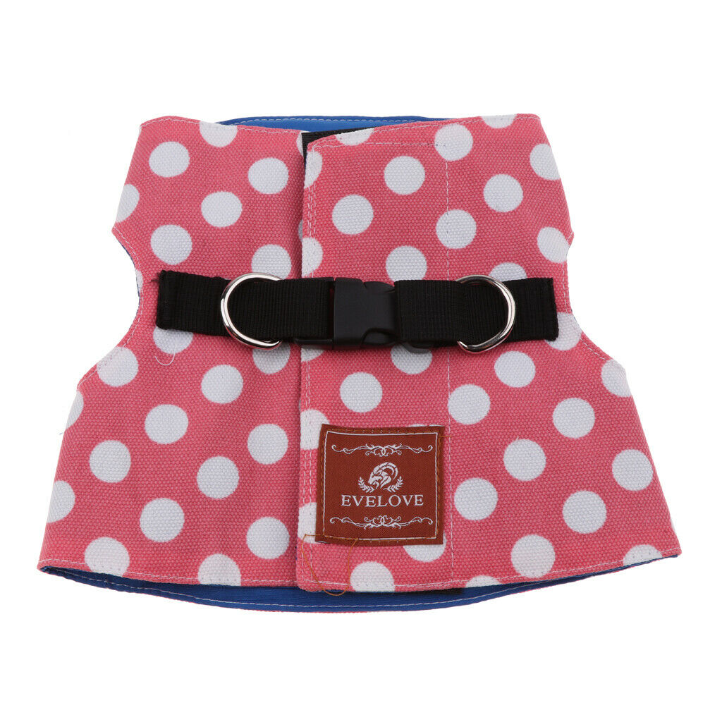 Dog Cat Leash Pet Control Harness Vest Walk Collar Safety Strap Vest Dot Pink M