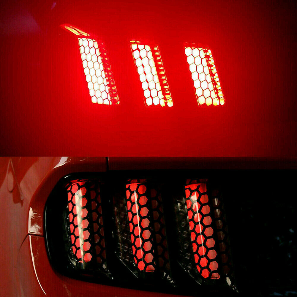 Car Rear Tail Light Honeycomb Stickers Exterior Accessory Taillight Lamp Cover