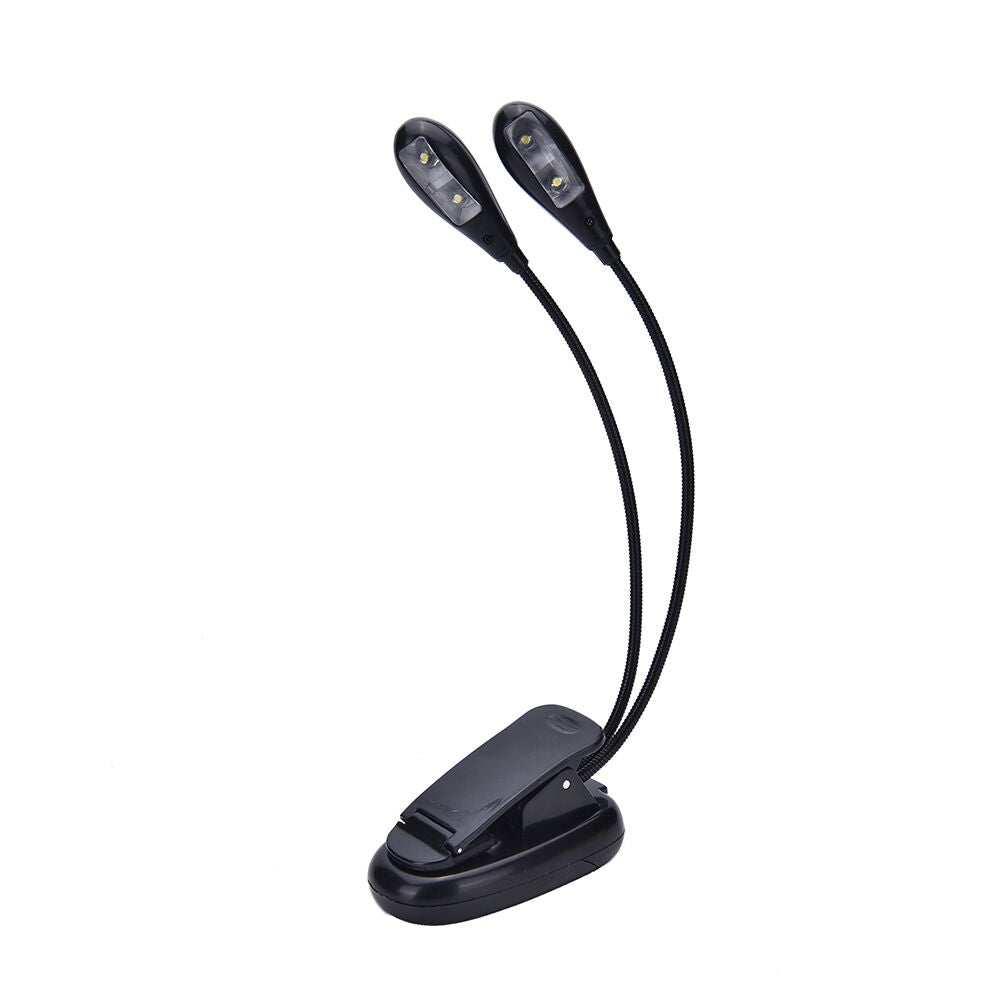 Flexible 4 LED Dual Arm Clip-on Reading Study Desk Laptop Light Table book LBDA