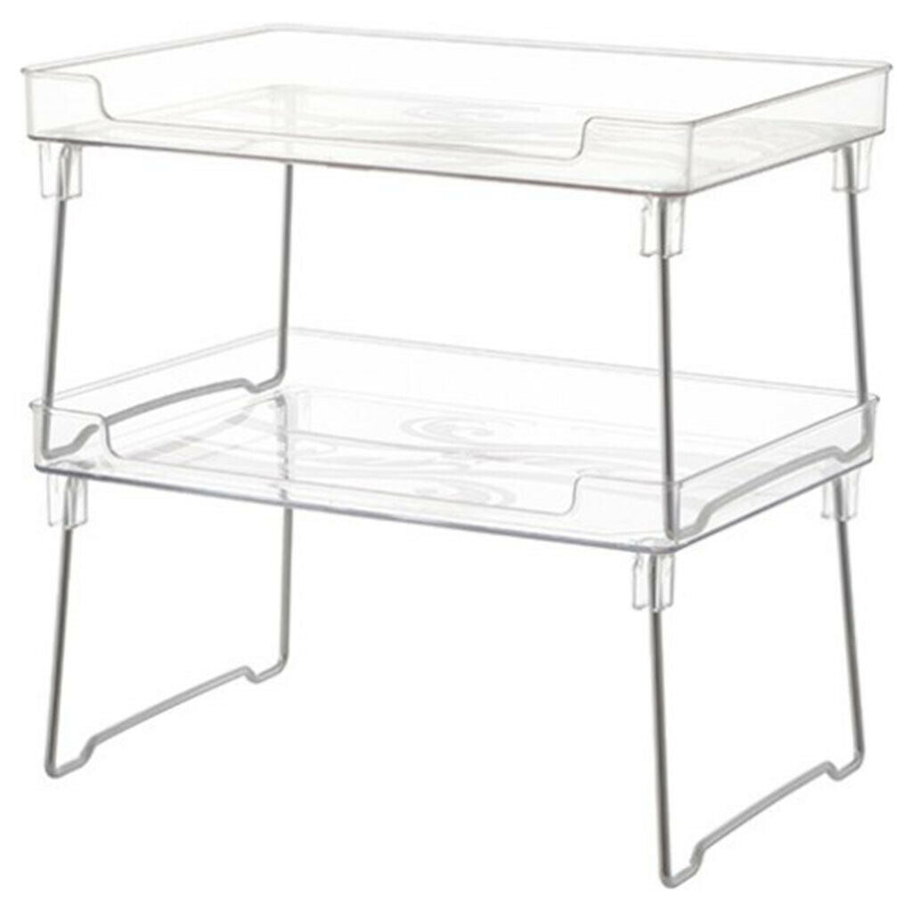 Stackable Cabinet Organizer Storage Rack Tabletop Shelf Organization Stand