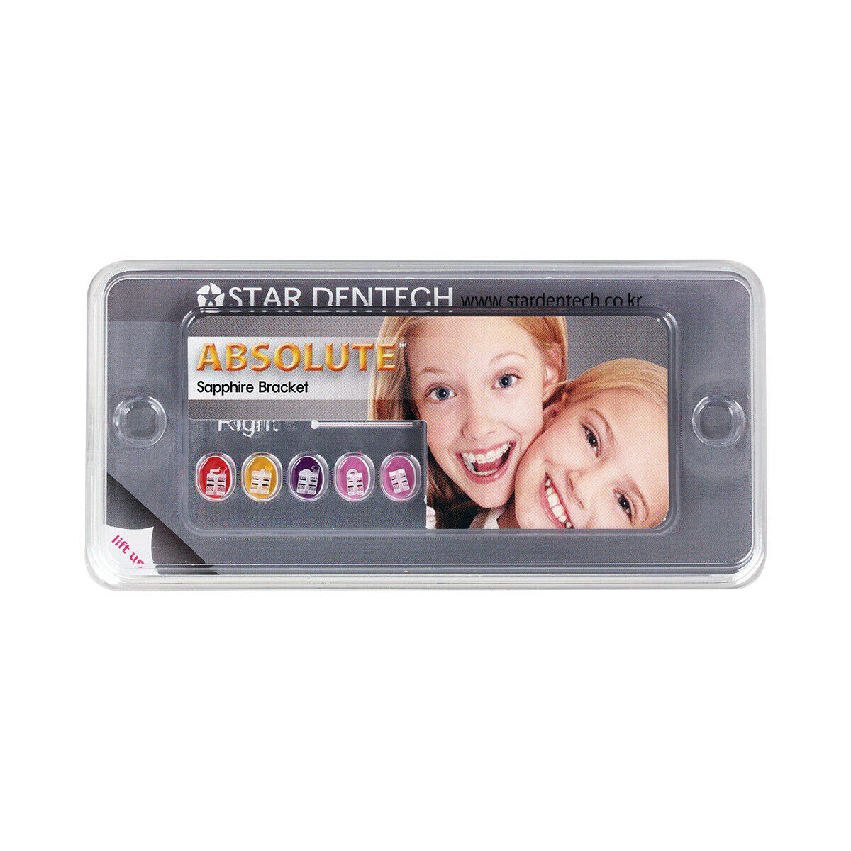 Dental Orthodontic Ceramic Brackets Sapphire Monocrystalline MBT.022 Hooks 345