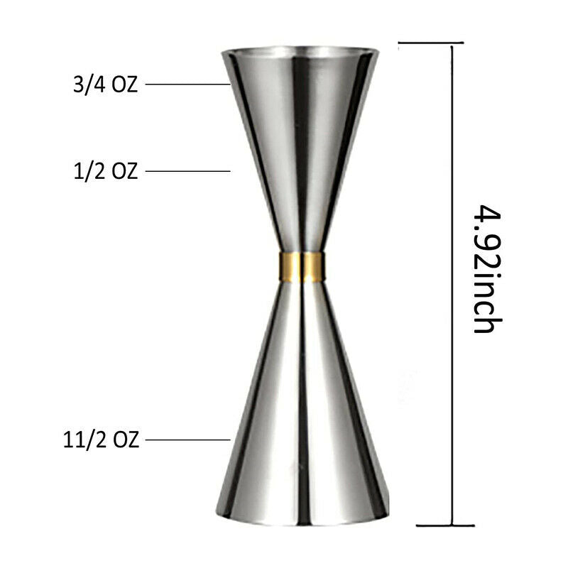 30/60ml Stainless Steel Cocktail Shaker Measure Cup Wine Cocktail Devices Bar HN