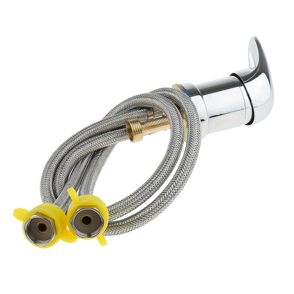 Stainless Steel Shampoo Faucet Spray Hose Attachment Set Salon SPA Kit 60cm