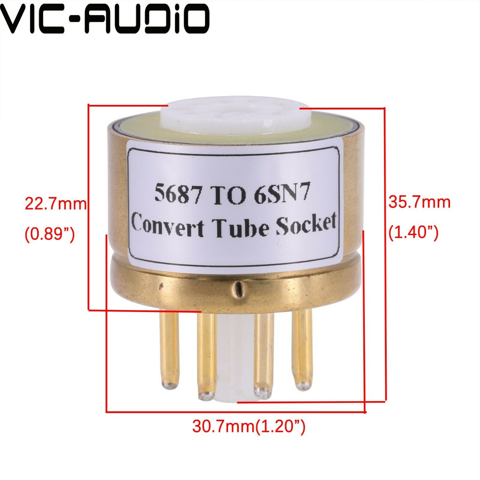 1PC Convert Tube Socket 5687 TO 6SN7 6N8P Vacuum Tube Adapter Socket DIY Audio