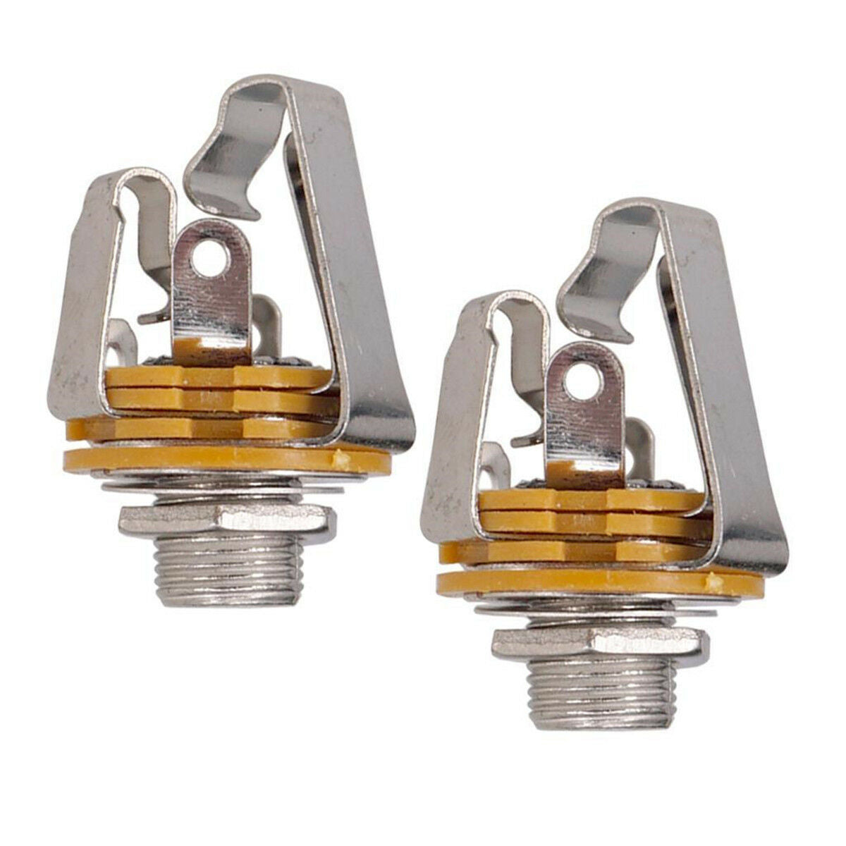 2pcs Stereo Input Output Jack Plug Socket for Electric Guitar Bass