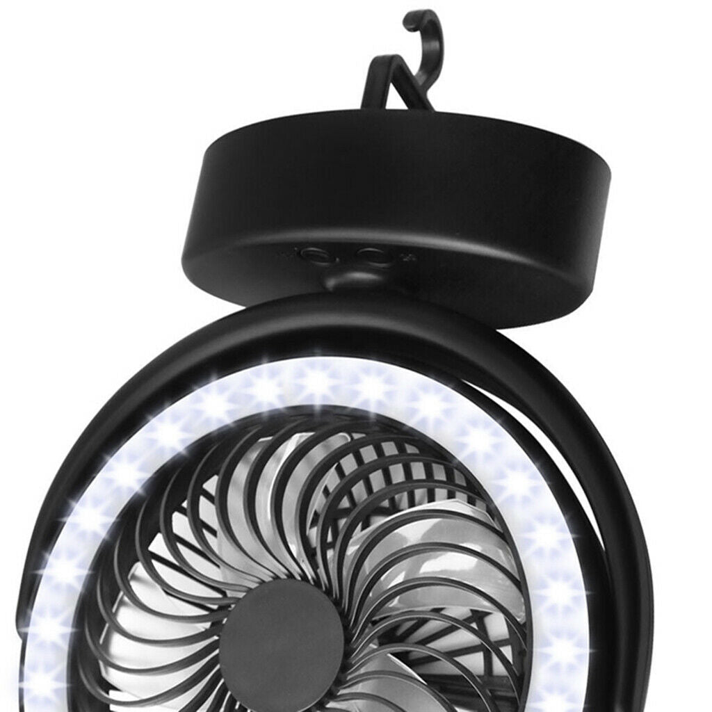 Tent Fan Light Hanging Camping Lantern USB Fans Emergency Outage Light