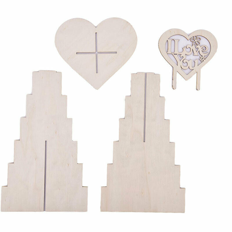 Heart Wedding Chocolate Display Stan Rustic Wedding Love Decor Wood WeddingDEAU