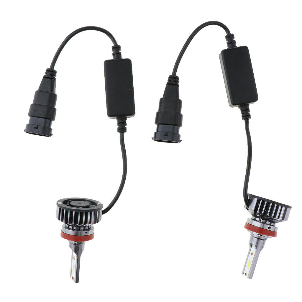 2PCS 8000LM H11 30W 6500K LED Xenon White Headlight Bulbs High/Low Beam