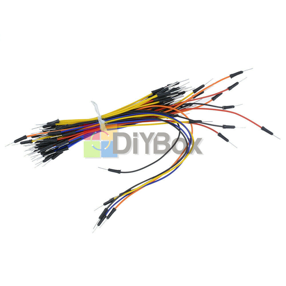 65pcs Male to Male Solderless Flexible Breadboard Jumper Cable Wires Color