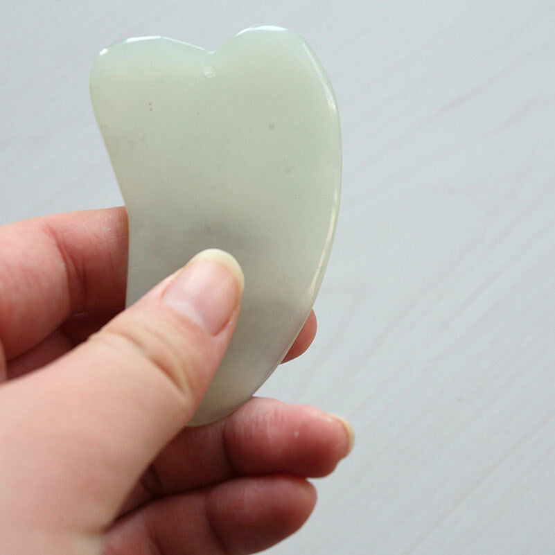 Popular Chinese Natural Jade Scraping Plate Gua Sha Face Body Massager Sto.l8