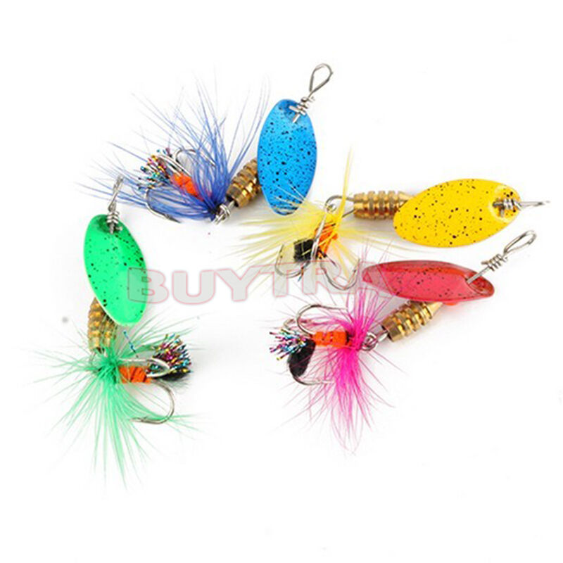 Lot 4pcs Fishing Spinner Spoon Baits Lures Fishing Swim Bait Lure Crankt2*NE XC
