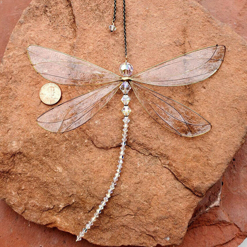 Rainbow Crystal Suncatcher Dragonfly DragonflyPrism Hanging Home Decor