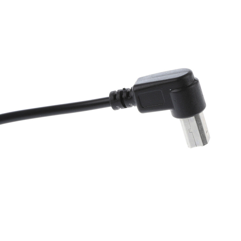 USB2.0 Male to Type B 90 Degree Angle Extension Adapter Cable Bend right