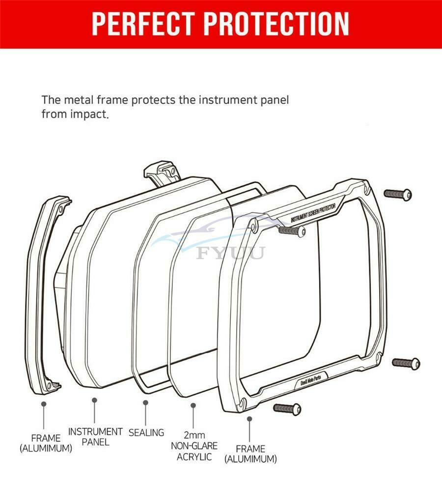 Motorcycle Odometer CNC Aluminum Frame Screen Protector Black For BMW Series