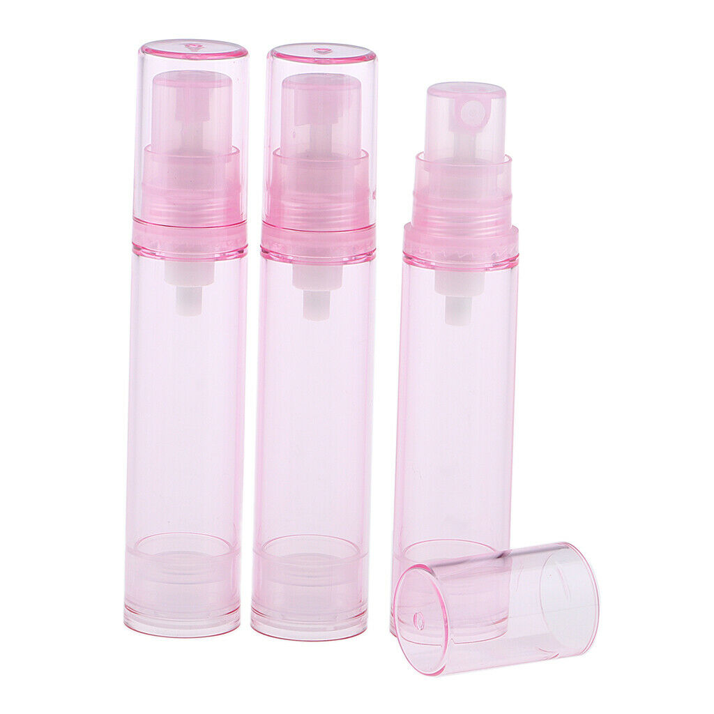 6Pcs 10ml Empty Airless Pump Bottles Refillable Cosmetic Spray Containers