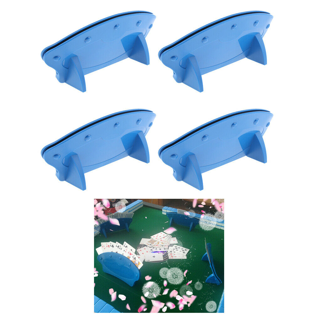 Pack of 4 Standing Playing Card Game Card Holder Rack for Seniors Elderly