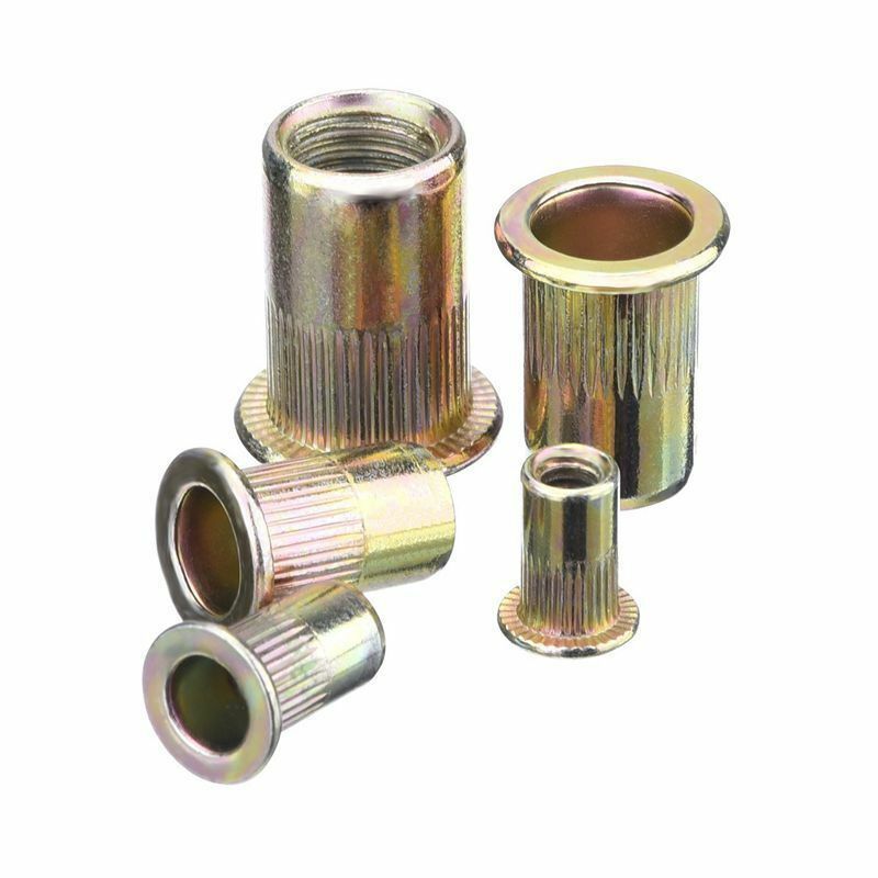 M4  M5 M6 M8 M10 Set Rivet Nut Kit Mixed Zinc Steel  Insert Nutsert Threaded 120