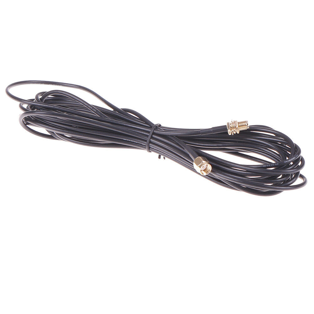 1PC 5m WiFi router antenna extension cable cord RG174 RP-SMA male to femalDEAU