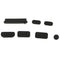14Pcs USB HDMI Audio Port Dustproof Plug Cover Stopper for  PC black