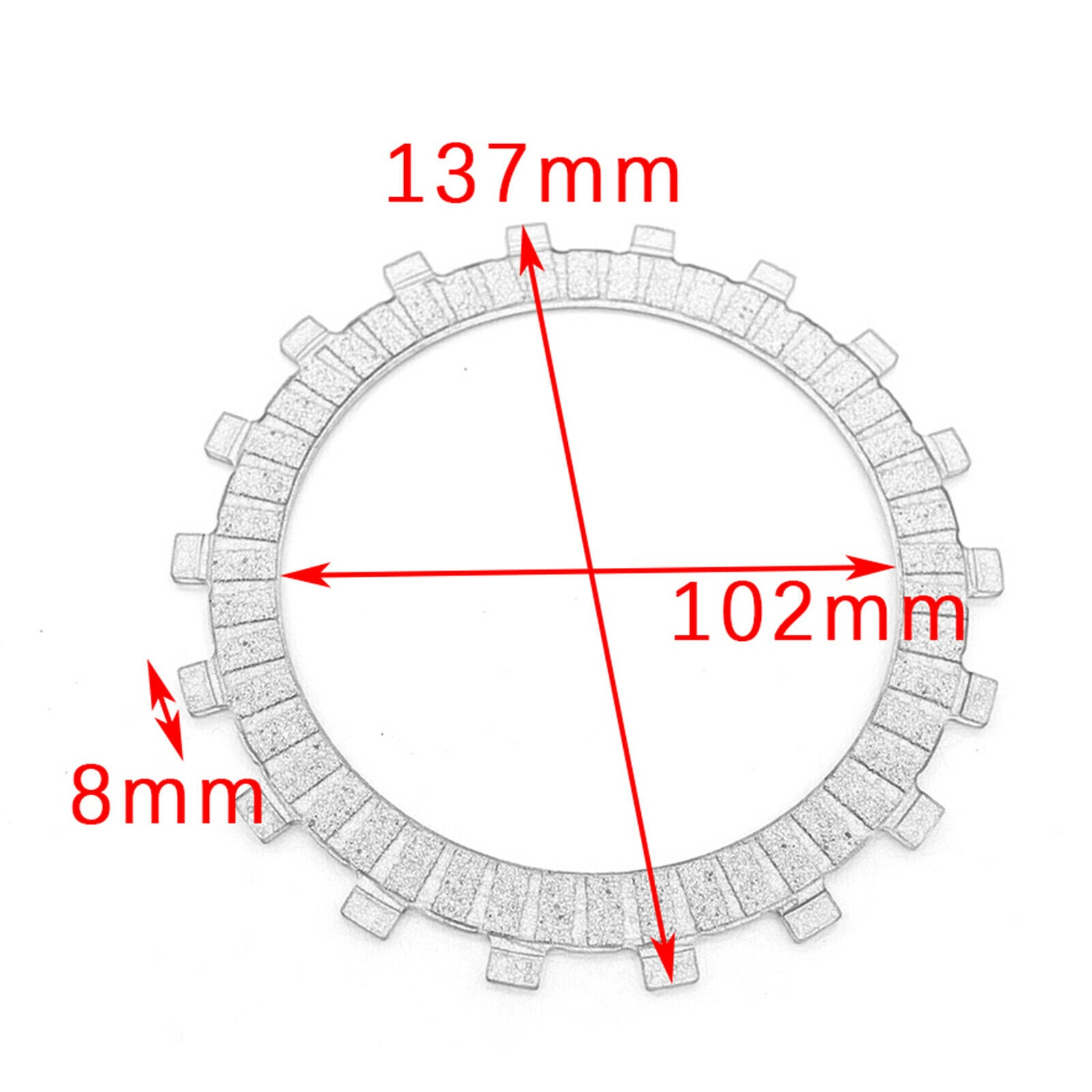 1Set 8x Clutch Friction Plates Kit for BMW R1200GS R1250RT R1200R R1200RS