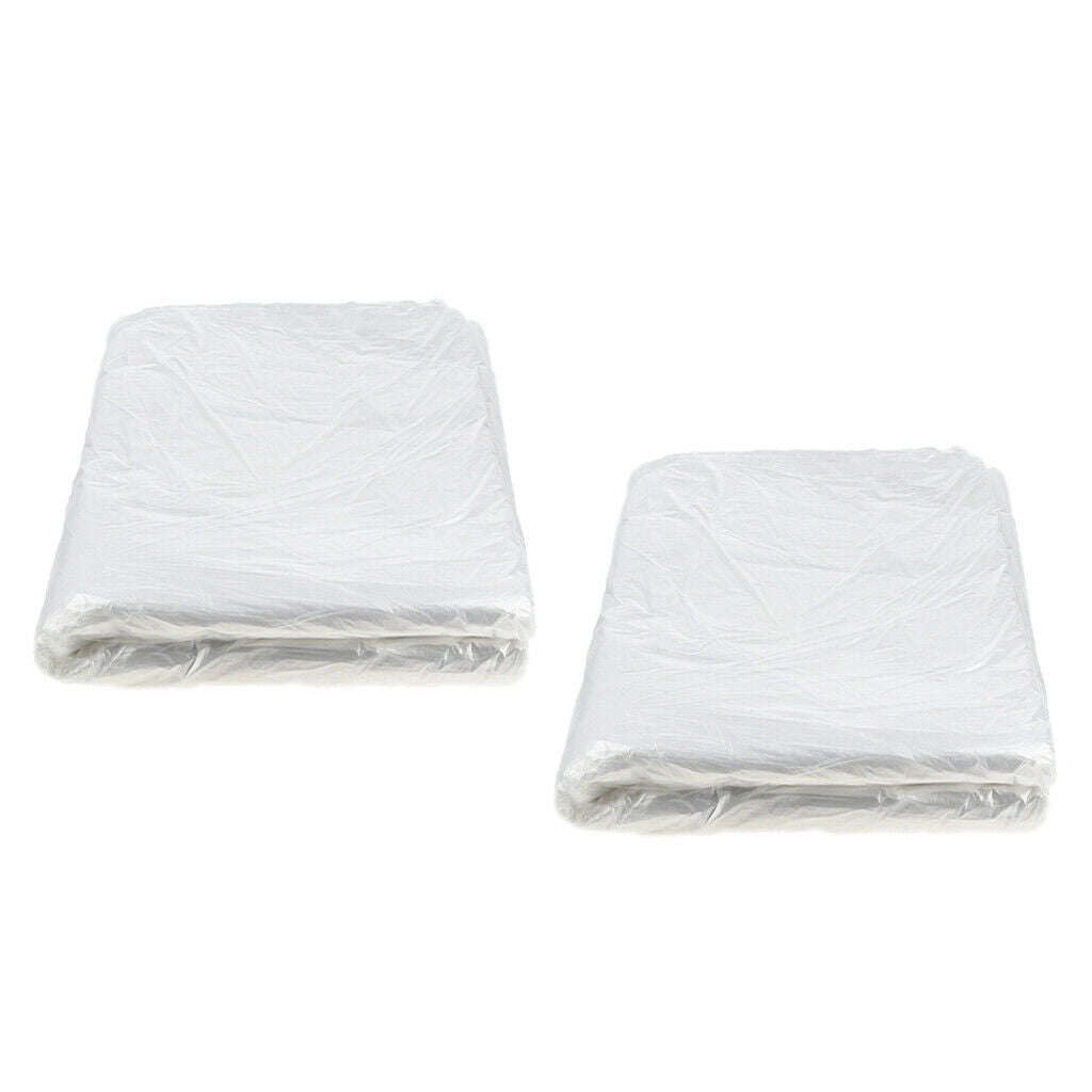 100 Pieces PE Disposable Salon Hair Cutting Cape Gowns Barber Shop Apron