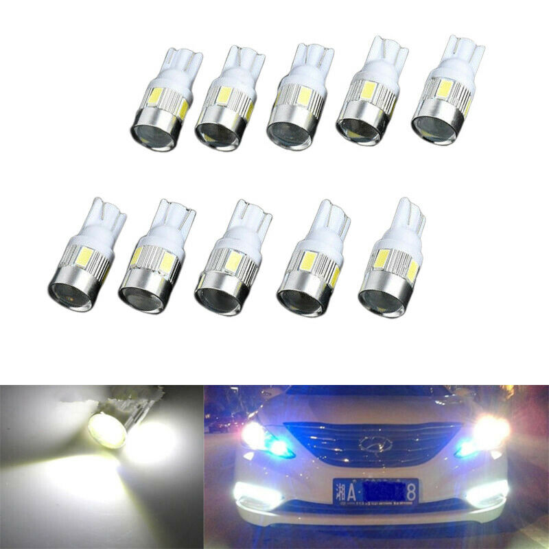 10X White High Power 3W LED Lights Show Wide Light T10 5630 6SMD Bulb Lam.l8