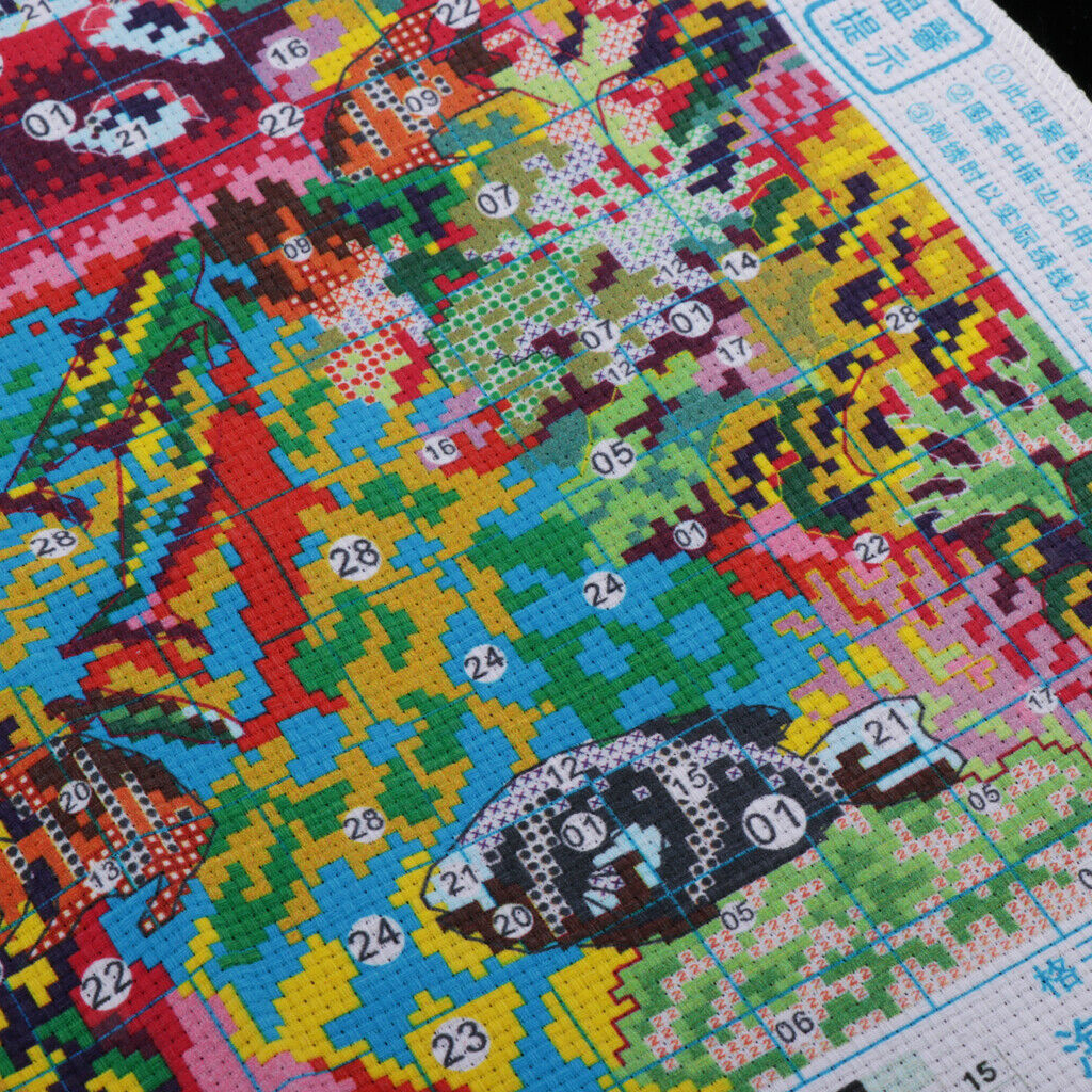 Ocean World Stamped Cross Stitch Kits For Kids Embroidery 11 Counted