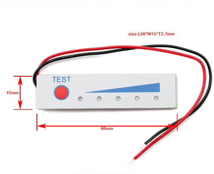 Voltage Capacity Display 5 LED Indicator for 8S 28.8V 29.6V Li-ion Li-Po Battery