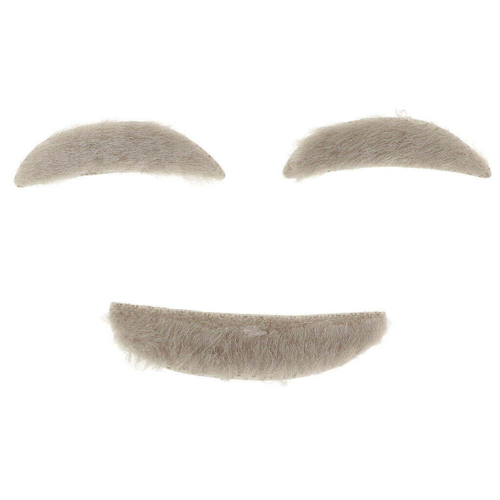 Senior Man Eyebrow Mustache Set in Costume Party Accessory