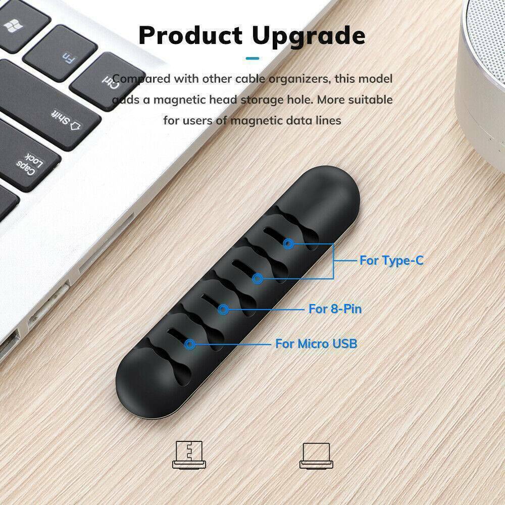 New~Cable Clip Desk Tidy Winder Earphone Organizer Wire USB Charger Holder Clips