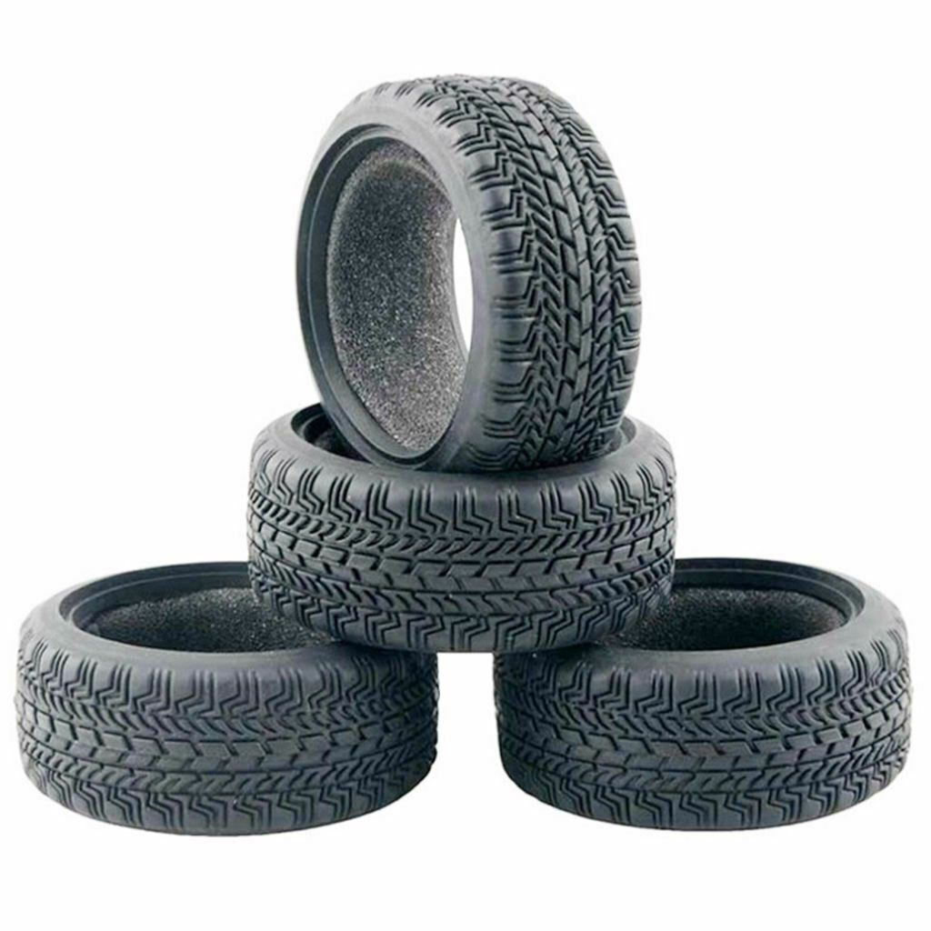 4x Rubber Tires for HSP 1:10 RC Car Off-Road Car Truck Parts Acc Upgrade