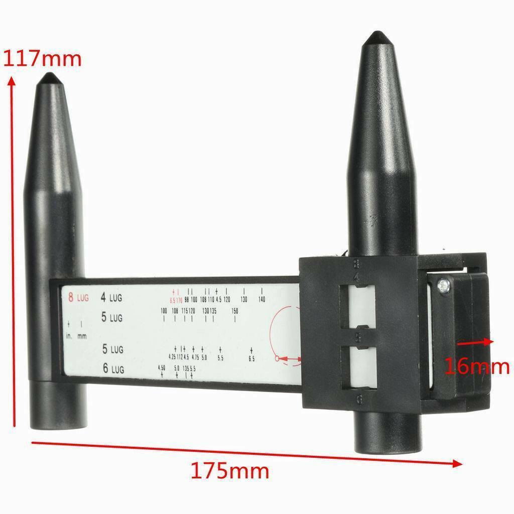 Easy Install Car 8Lug PCD Steel/Alloy Wheel Spacer Measuring Gauge Tool