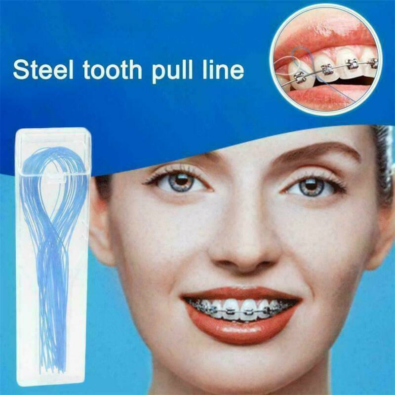 105Pcs Dental Floss Threaders Simple Loops With Case For Braces Bridges Implants