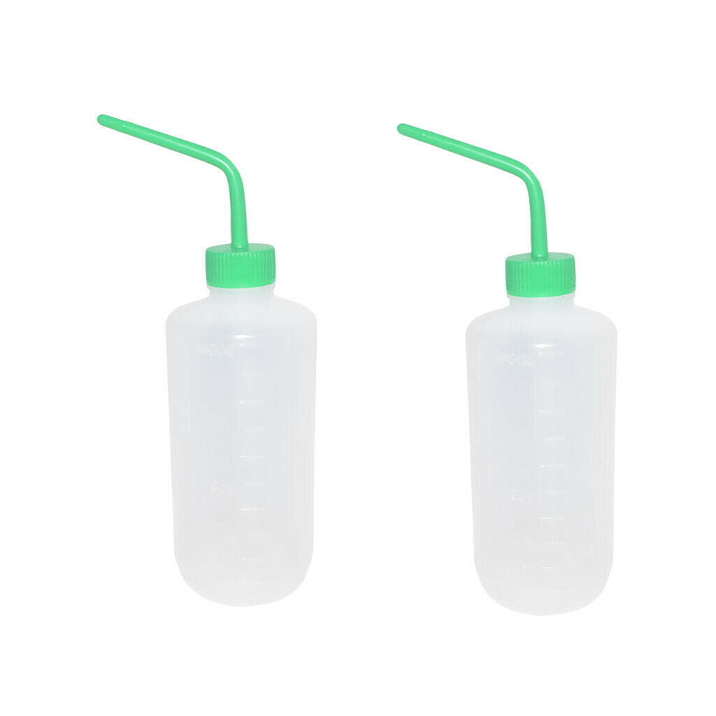 2Pcs 500ml Garden Watering Can Plastic Squeeze Water Soap Wash Bottle Curve