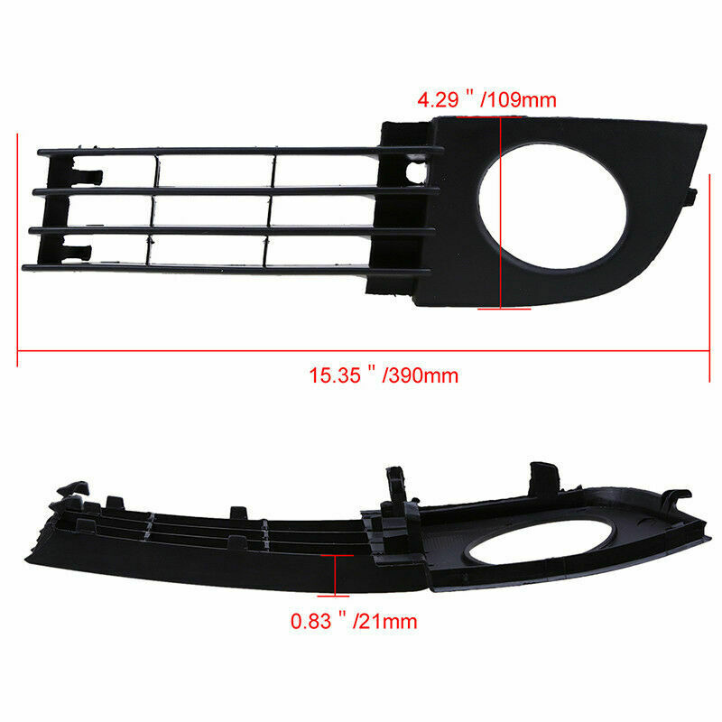 Driver Front Left Side Bumper Fog Light Grilles Cover Fits Audi A6 C5 2002-2005