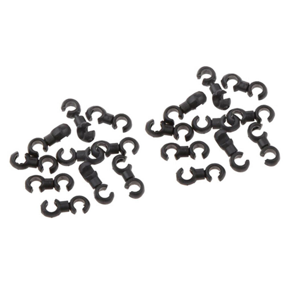 20pc Cycle Bike MTB Brake Gear Cable S Style Clips House Hose Guides C-C 10.7mm