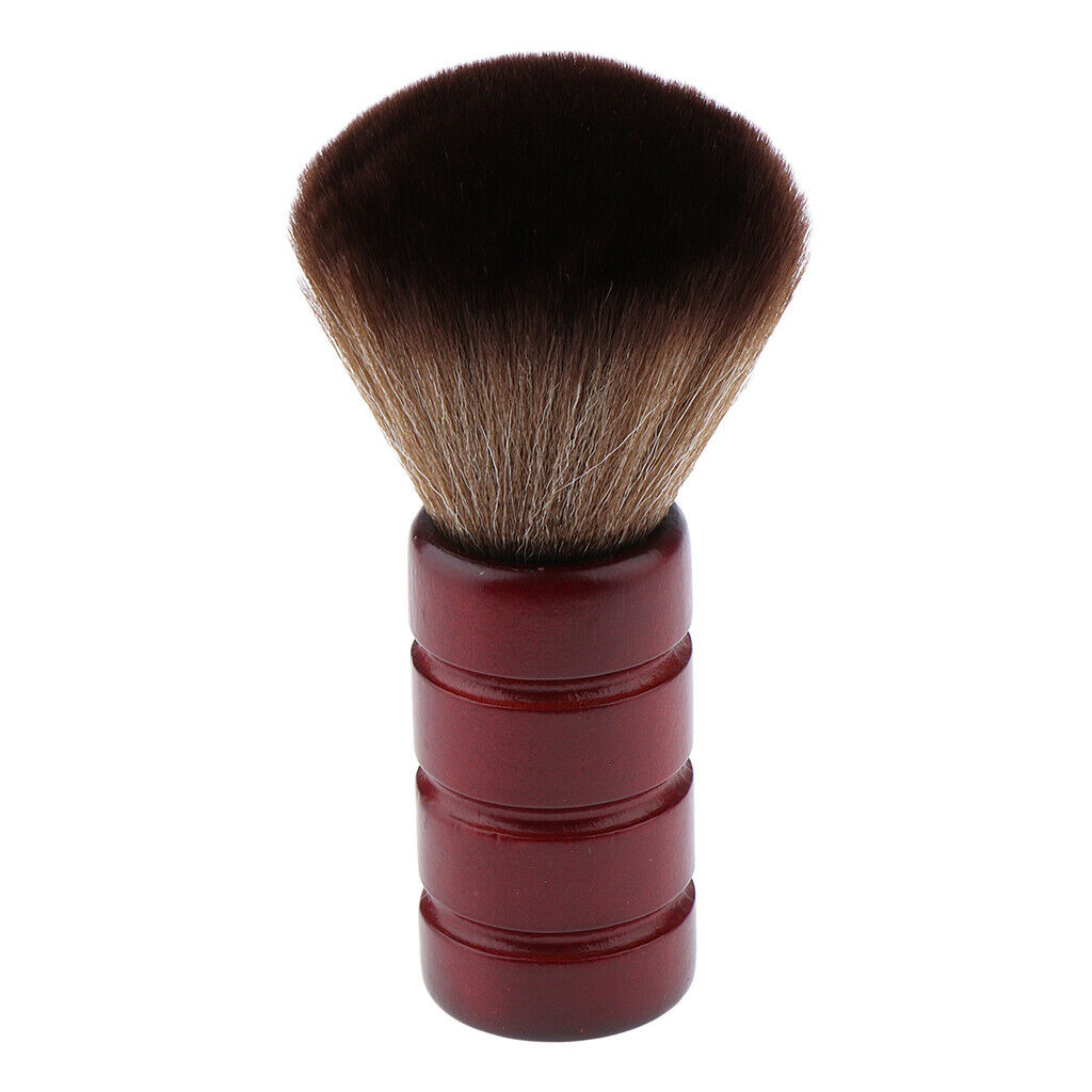 Large Hair Cutting Neck Duster Brush Professional Barber Natural Fiber Wooden