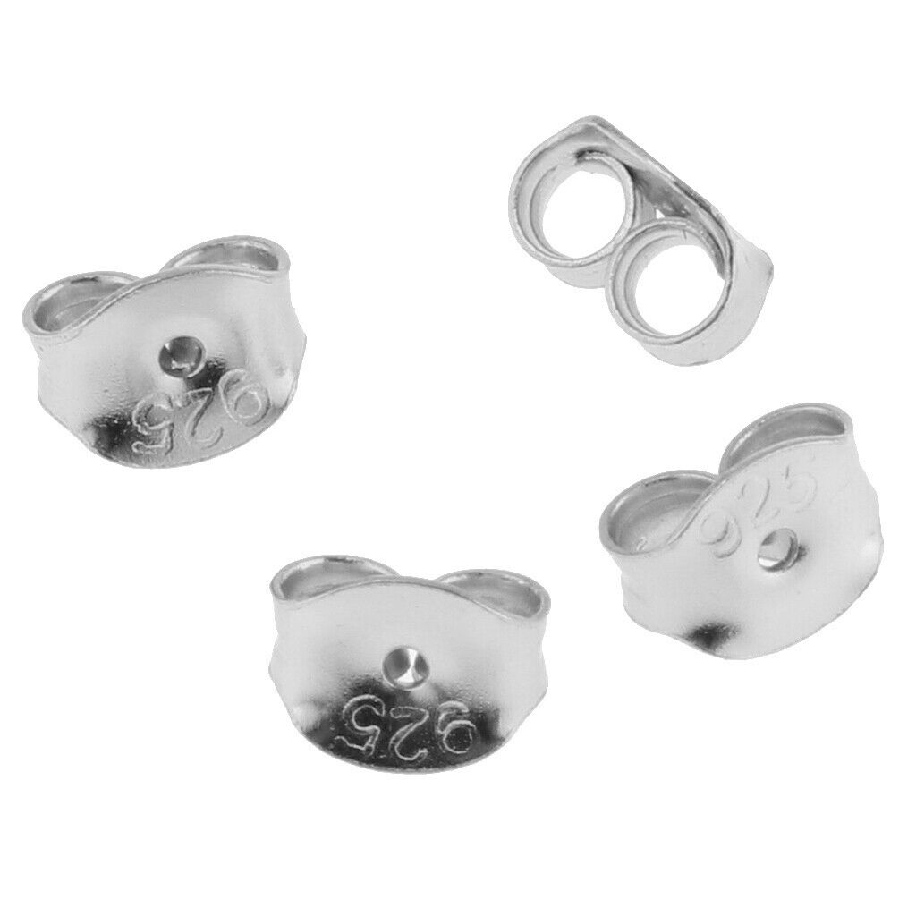 32pcs Stud Earrings Post&Backs Metal Eardrop Blanks W/ Hanging Hoop Setting