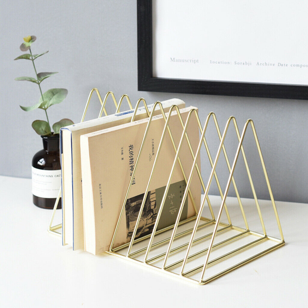 Fashion Metal Bookshelf Book Stand, Magazine Holder for Magazines, Organizer for