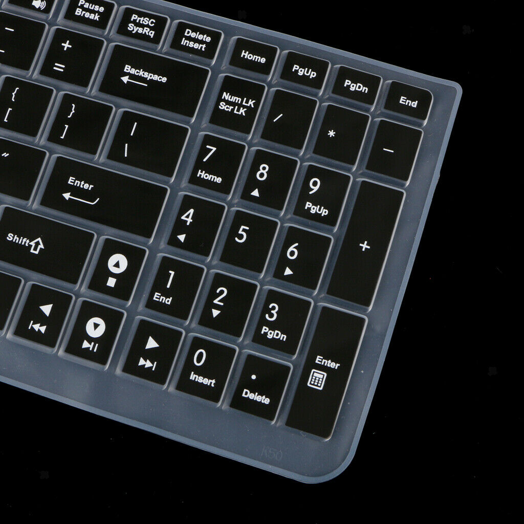 2pcs Collapsible Keyboard Film Keypad Skin Dust Dirt Remove Pink & Black