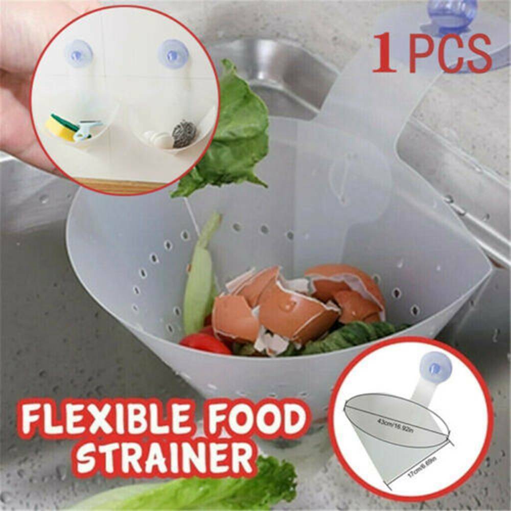 1Pc Kitchen Drain Sink Strainer Filter Food Catcher Foldable Anti-Blocking Tools
