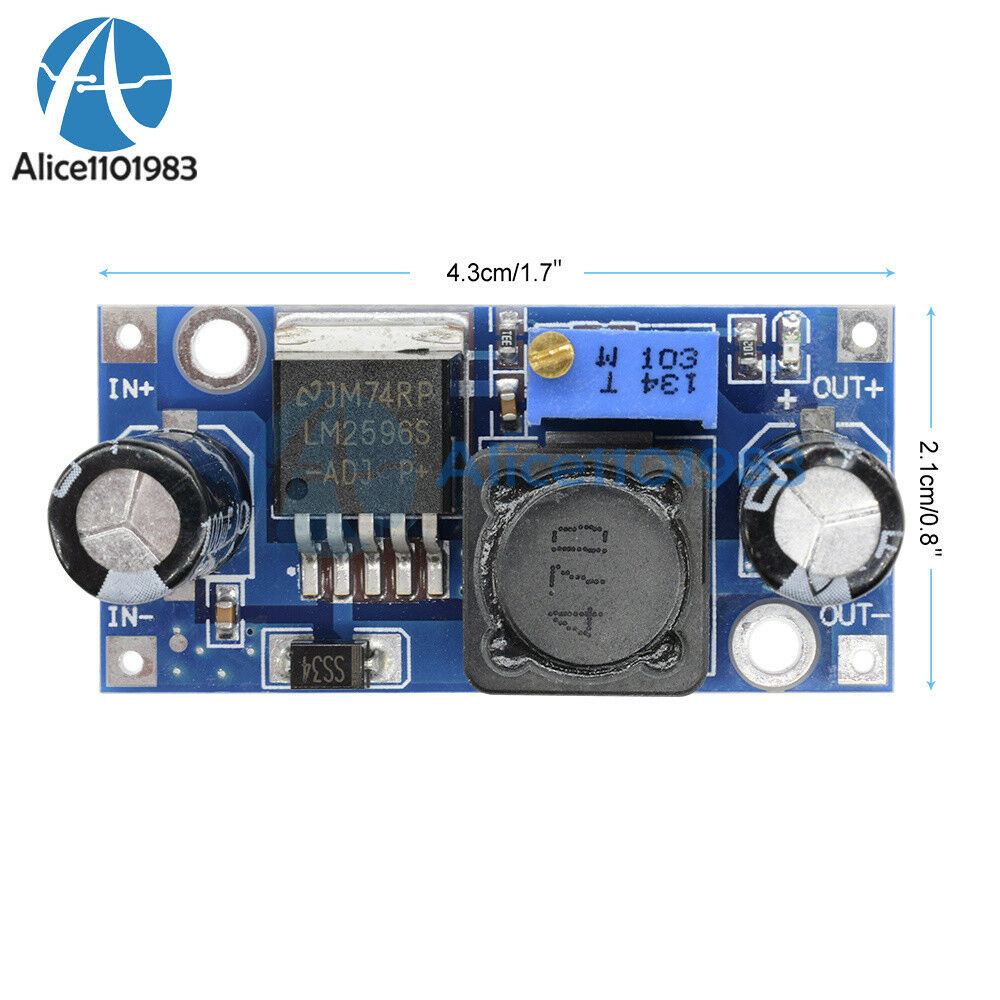 2PCS DC-DC Buck Converter Step Down Module LM2596 Power Supply Output 1.23V-30V
