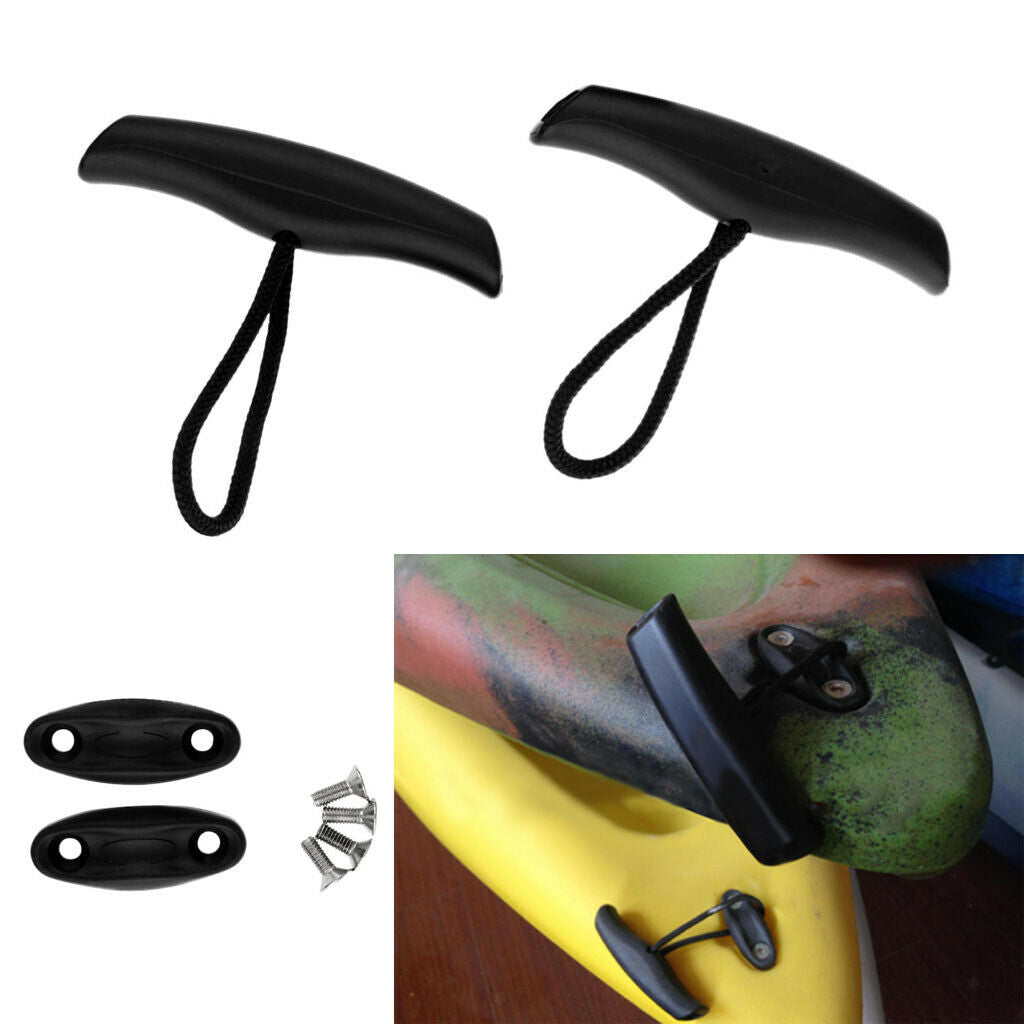 Set of 2 Kayak Toggle Carry Handle Canoe Boat Replacement & Cord Rope Screws