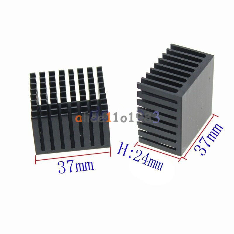 5PCS Heatsink 37*37*24mm Aluminum Heatsink Chip for IC LED Power Transistor