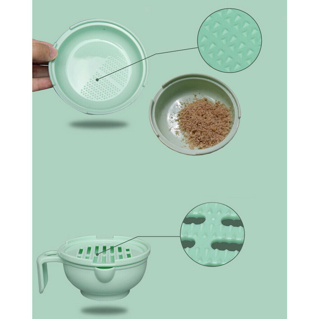 Baby Kids Grinding Bowls Learn Dishes Handmade Grinding Tool Food Fruit